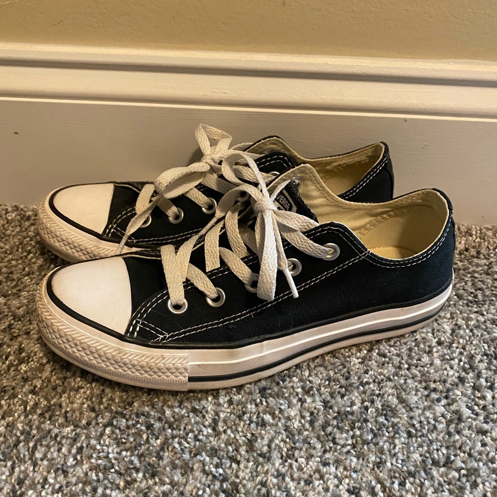 Classic Black and White Converse Sneakers